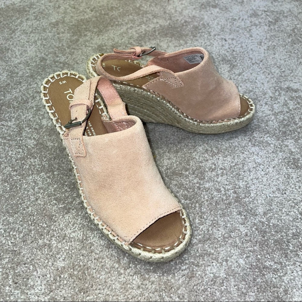 Toms Monica Espadrilles light pink size 5